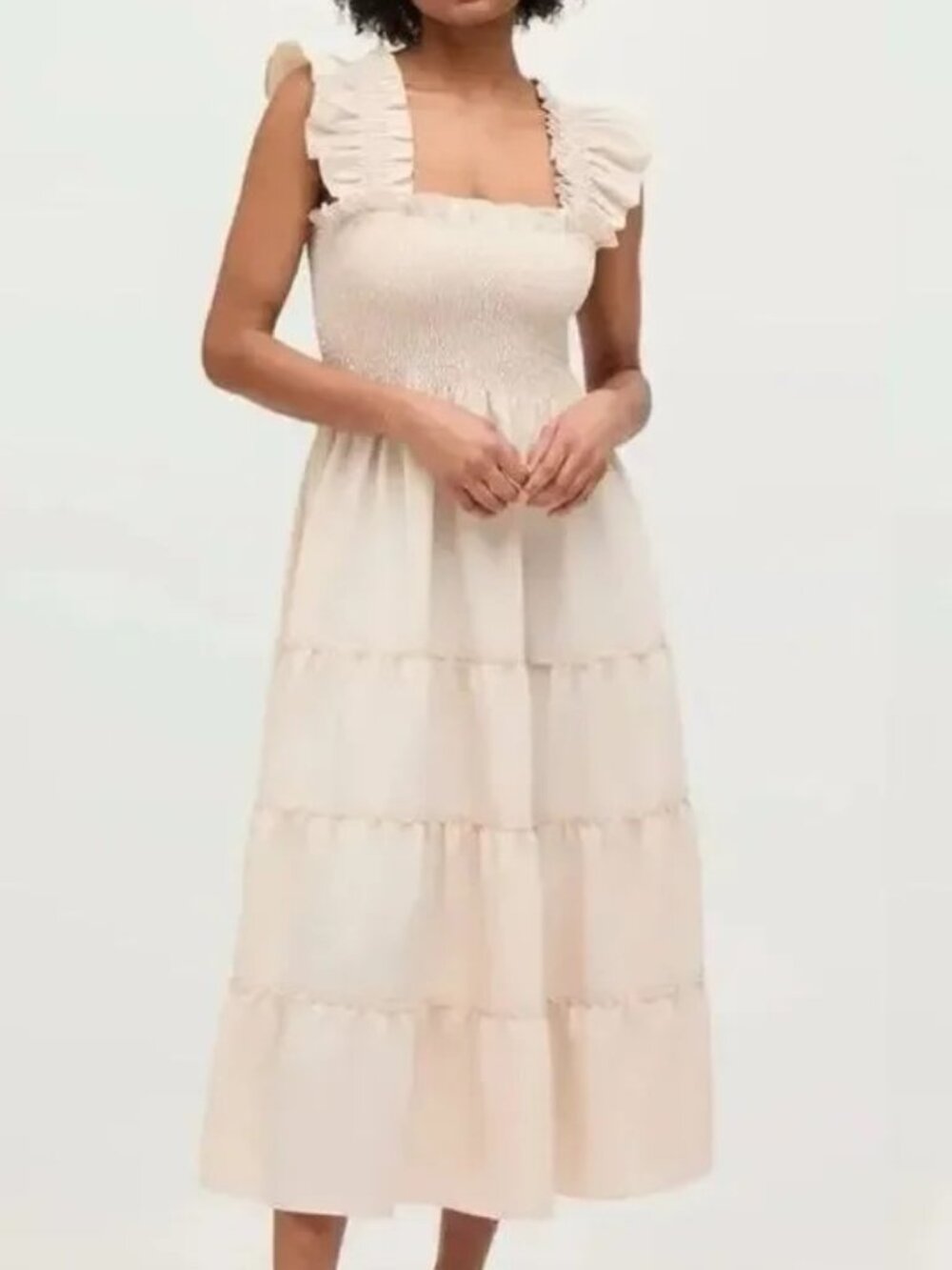 Hill House Sand Crepe Nap Dress L